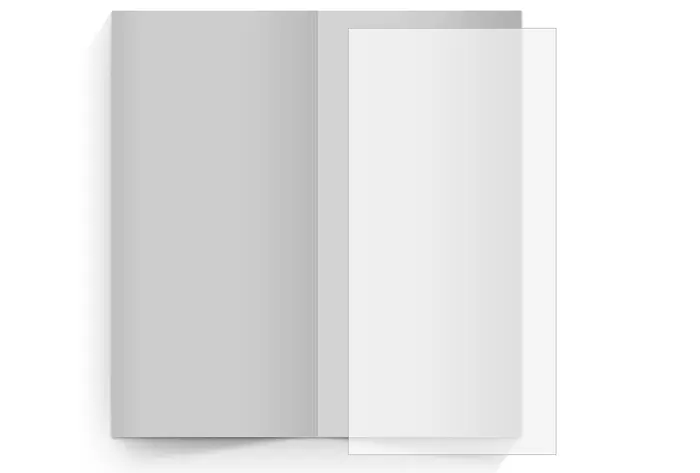 transparentes Einlegeblatt 105x215 mm