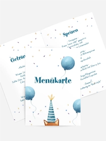 Menükarte Geburtstag Katzenpartys