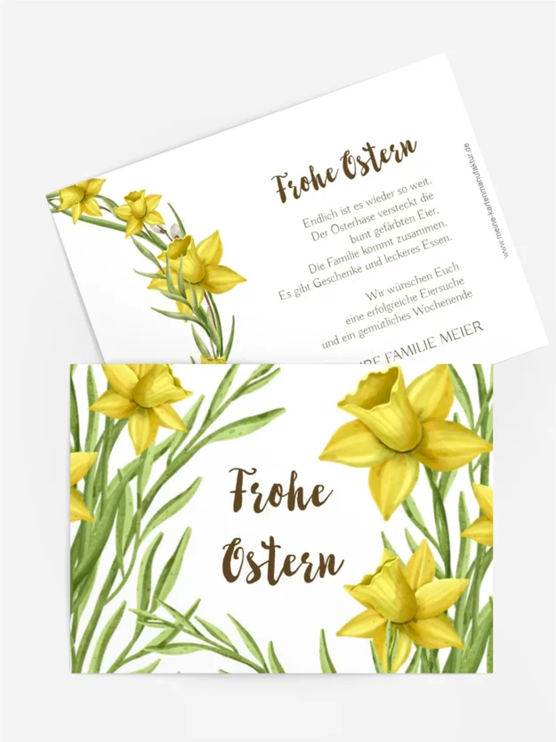 Osterkarte Frühlingsblumen Osterkarte Frühlingsblumen