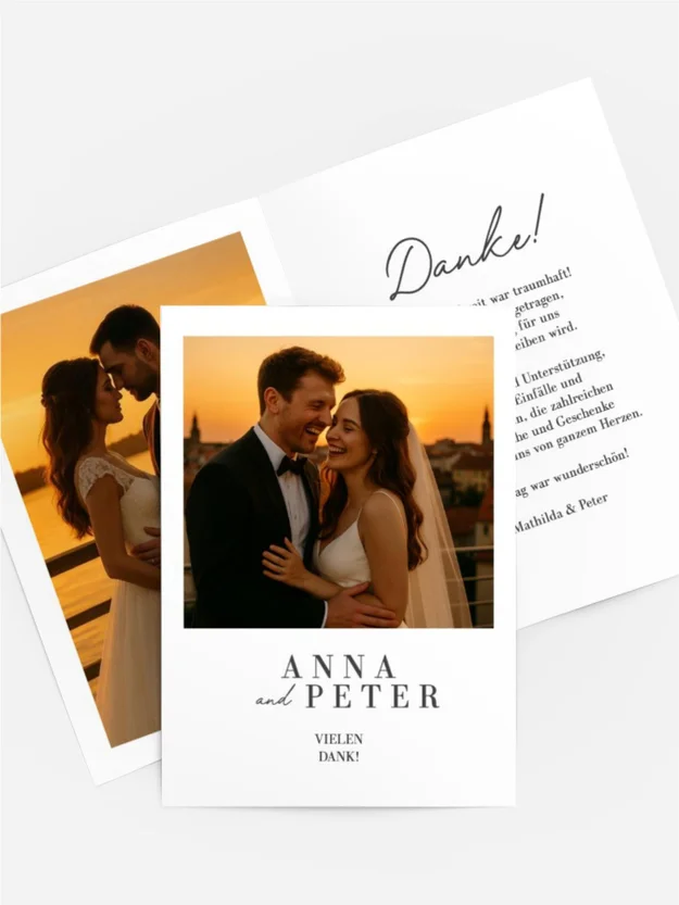 Dankeskarte Sonnenuntergangskaskade