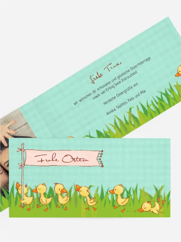 Osterkarte Entenmarsch Osterkarte Entenmarsch