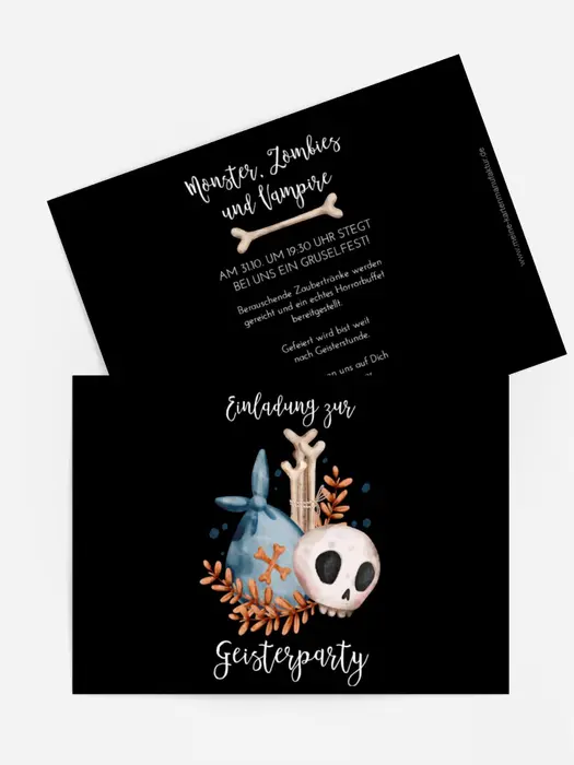 Halloween Einladung Stimmhafte Knochen Halloween Einladung Stimmhafte Knochen