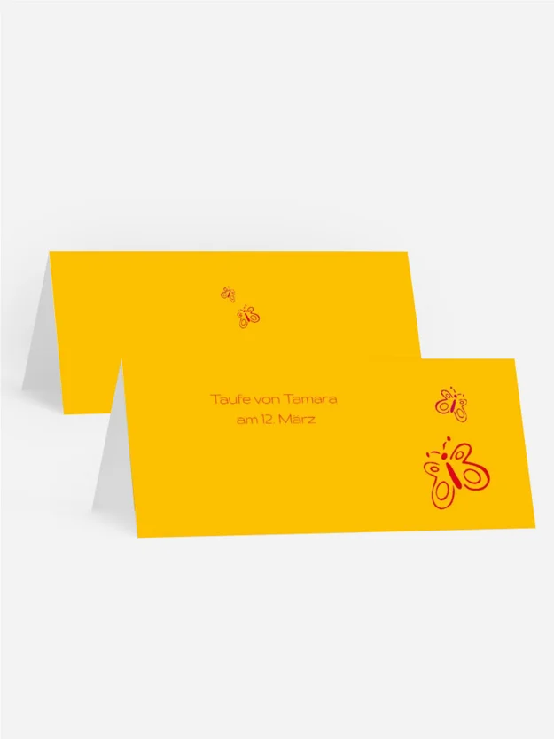 Tischkarte Taufe Butterfly Tischkarte Taufe Butterfly