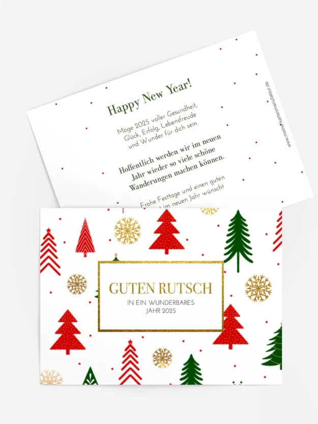 Neujahrskarte Wald des neuen Jahres Neujahrskarte Wald des neuen Jahres