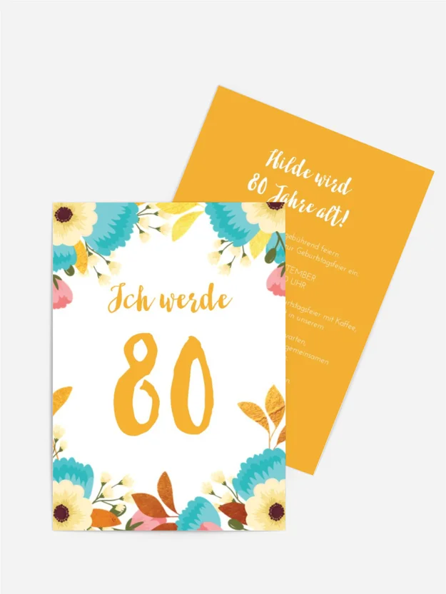 Geburtstagseinladung Aus 80 Farben