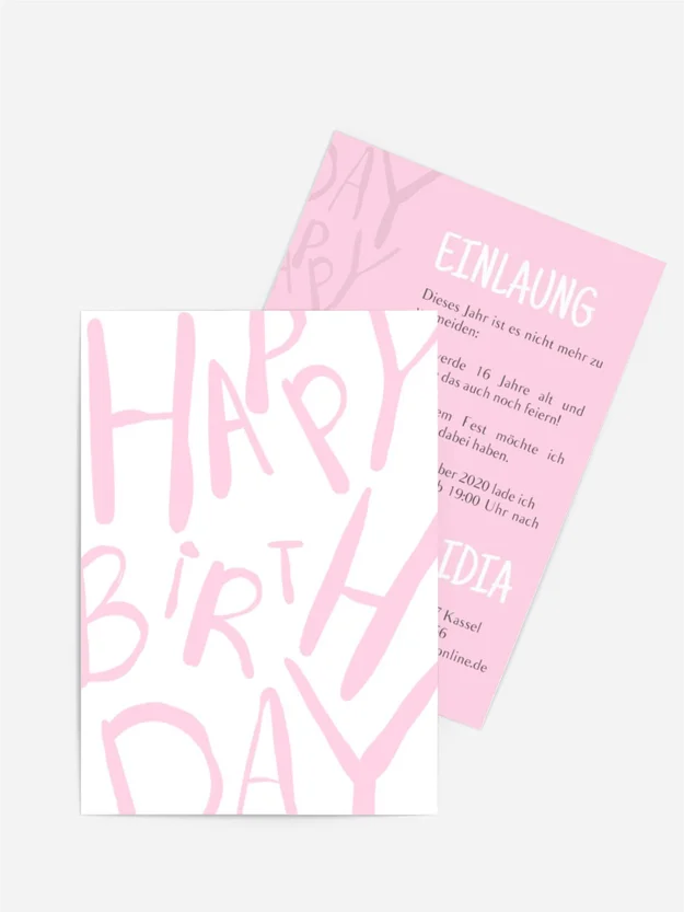 Geburtstagseinladung Happy Day