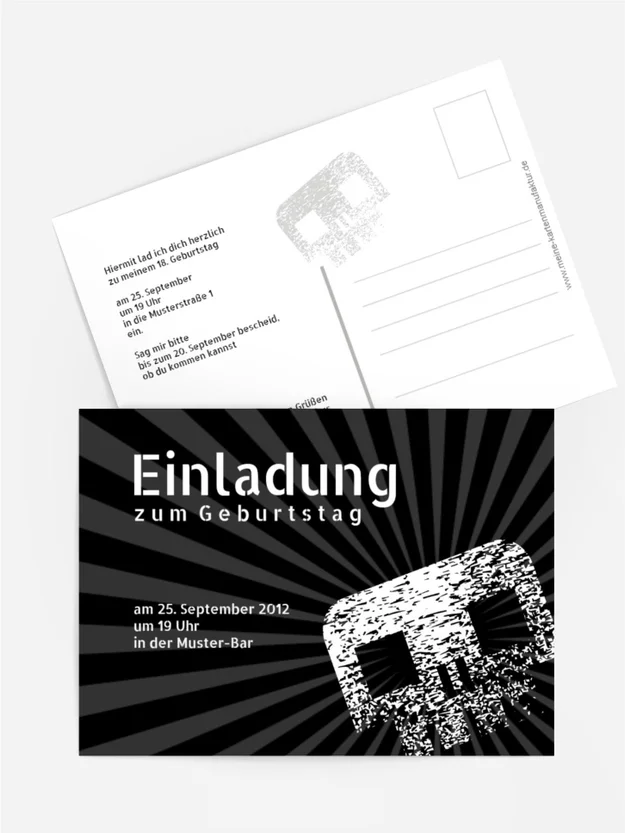 Karte zum Geburtstag skully Karte zum Geburtstag skully