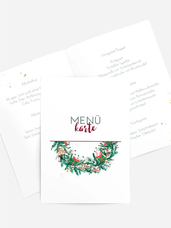 Menükarte Weihnachten Weihnachtssymbol Menükarte Weihnachten Weihnachtssymbol