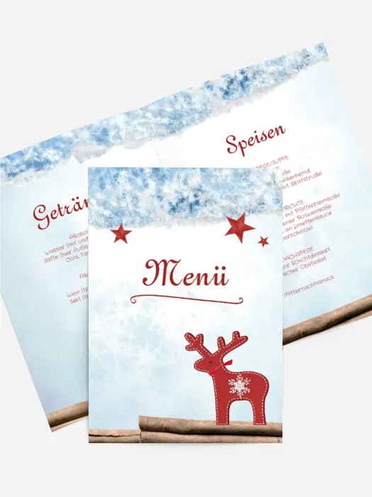 Weihnachten Menükarte Sternenhimmel