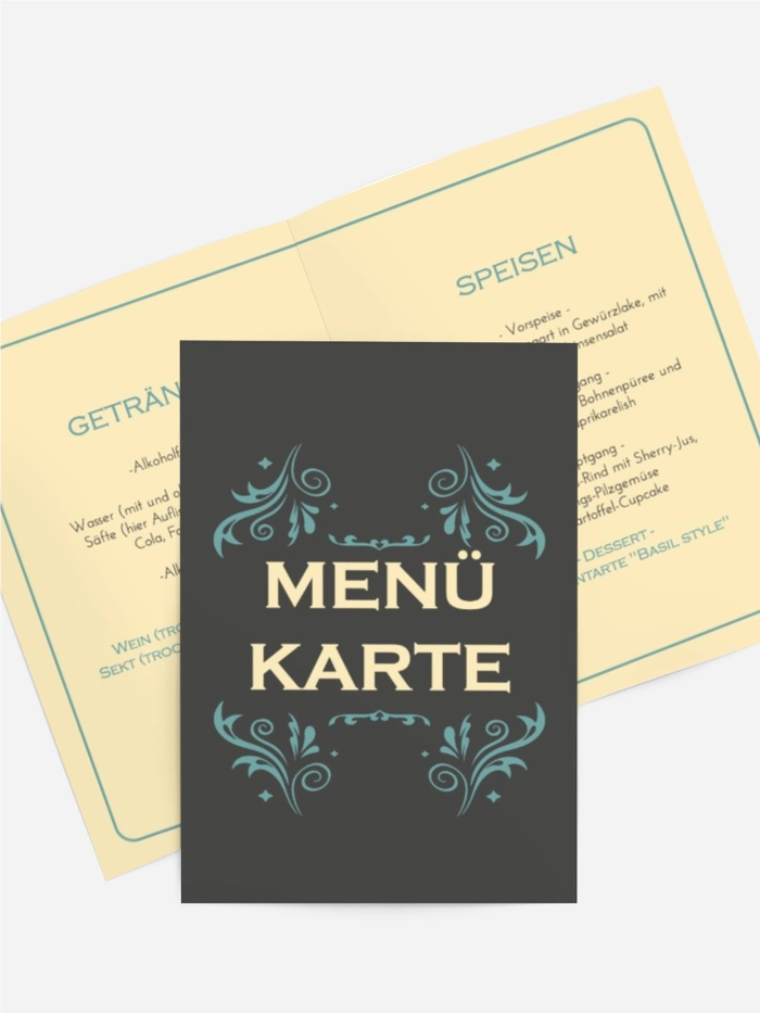 Menükarte Geburtstag Aufsteigender Rock'n'Roll Menükarte Geburtstag Aufsteigender Rock'n'Roll