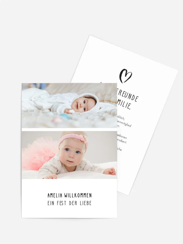 Babykarte Lebensanstrengungen