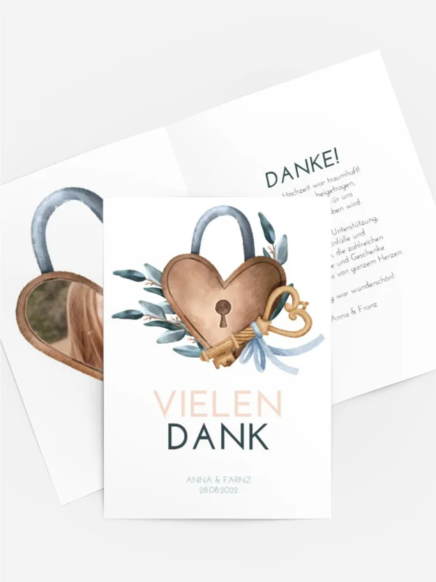 Dankeskarte Parallele zur Liebe Dankeskarte Parallele zur Liebe