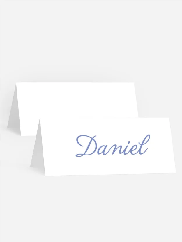 Tischkarte Taufe Lavendelkranz