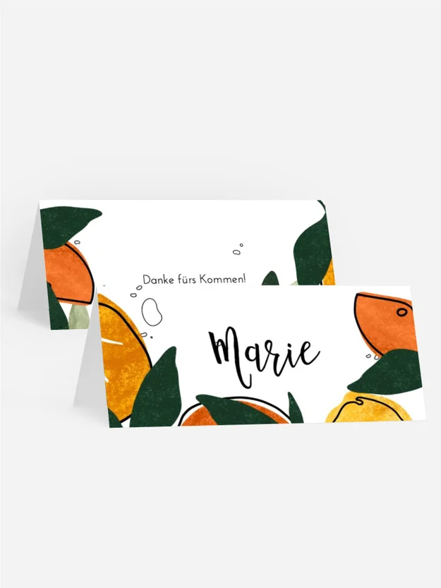 Tischkarte Geburtstag Obstpostkarte Tischkarte Geburtstag Obstpostkarte