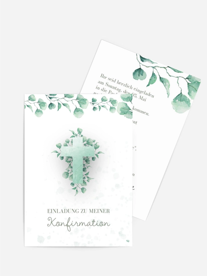 Einladungskarte Konfirmation Frühlingstag Einladungskarte Konfirmation Frühlingstag