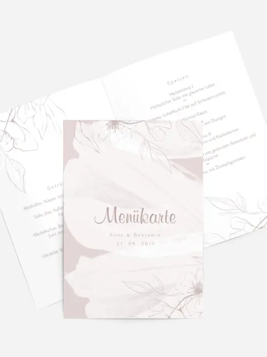 Menükarte Apfelblüte