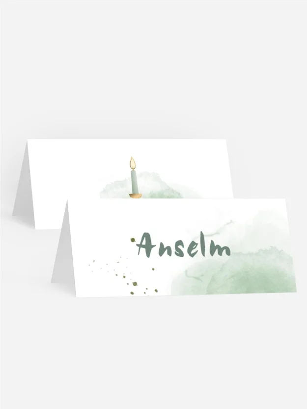 Tischkarte Konfirmation Kerzenschein Tischkarte Konfirmation Kerzenschein
