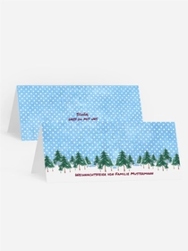 Weihnachtstischkarte Schneewald Weihnachtstischkarte Schneewald