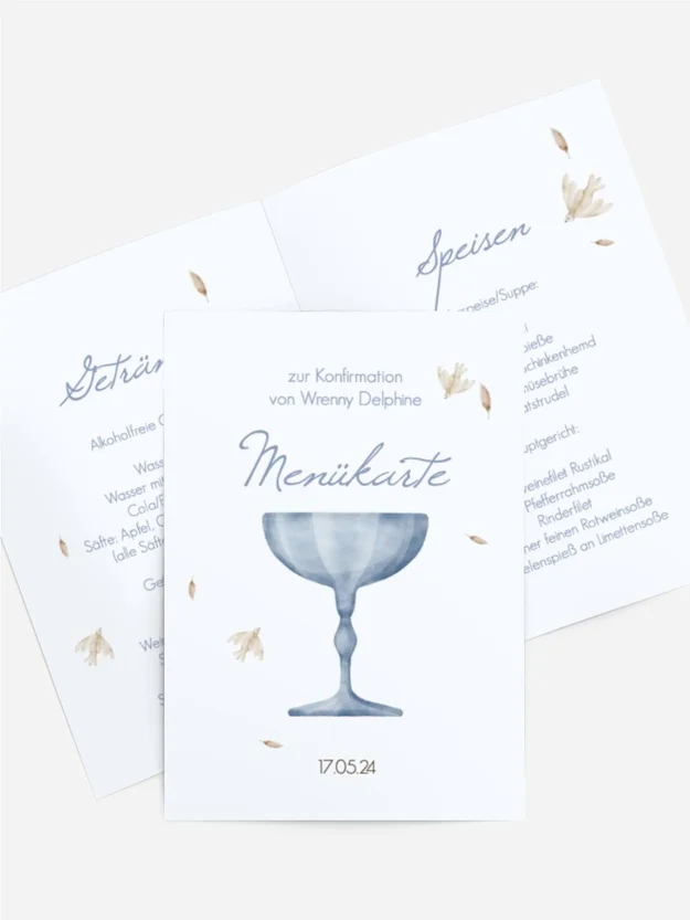 Menükarte Konfirmation Heiliger Sonntag