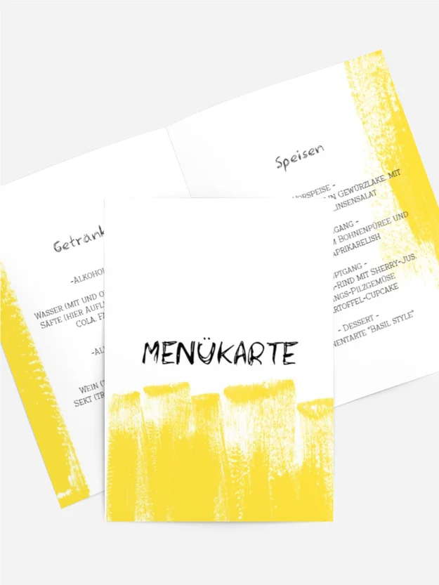 Menükarte Geburtstag Malerglück