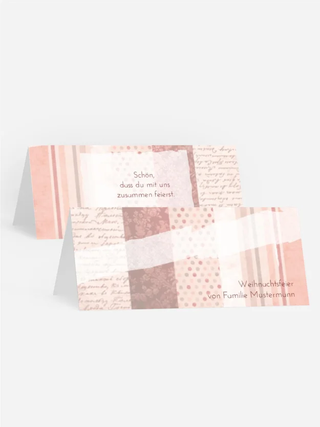 Weihnachts Tischkarte Geschenkpapier