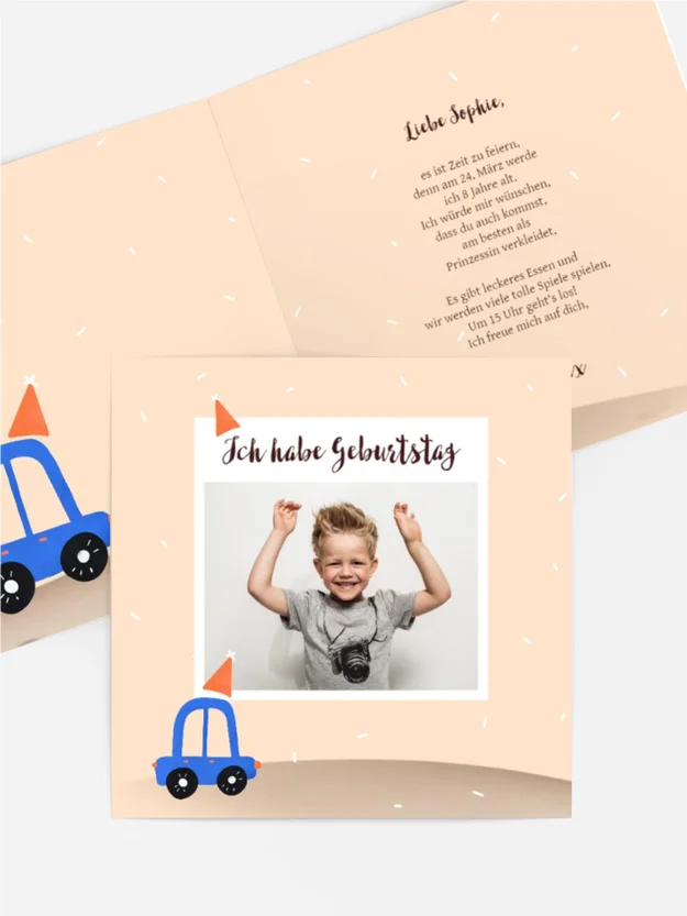 Geburtstagseinladung Autospaß