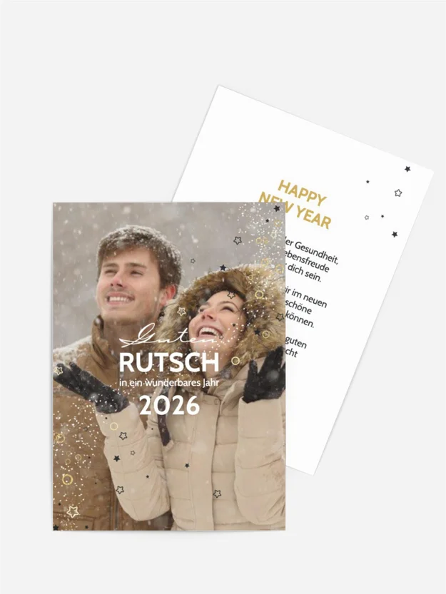 Neujahrskarte Erster Schnee