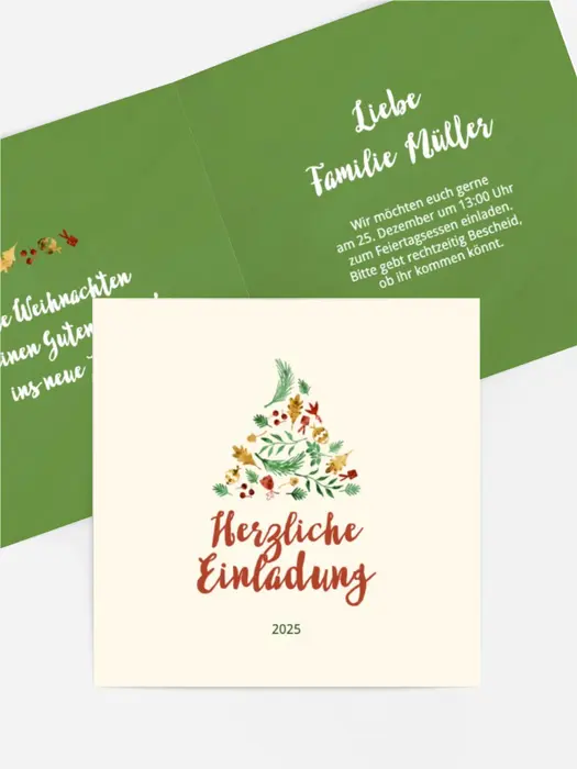 Einladung Weihnachten Das Beste für Weihnachten