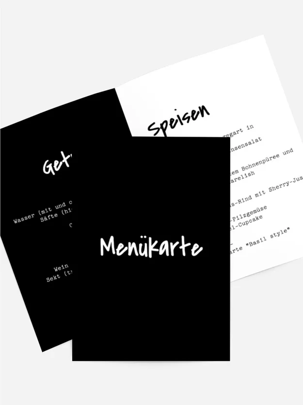 Menükarte Geburtstag Du kannst trinken