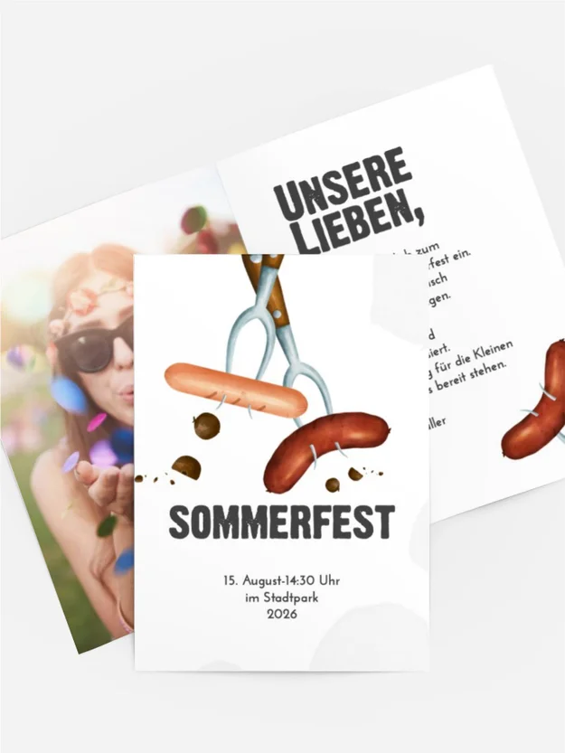 Einladung Sommerfest Grillzeit