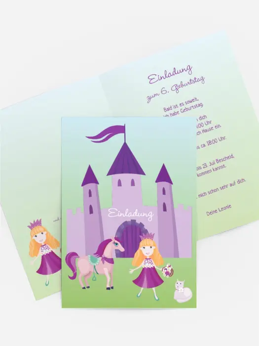 Kindergeburtstagseinladung "Märchenprinzessin"