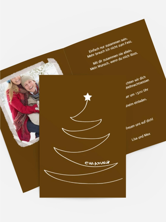 Einladung zur Weihnachtsfeier Privat Schriftbaum Einladung zur Weihnachtsfeier Privat Schriftbaum