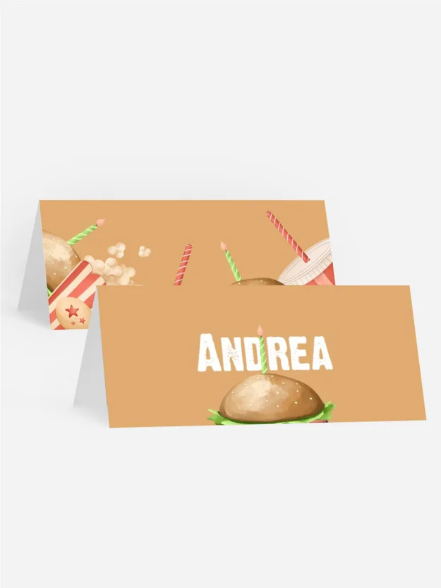 Tischkarte Geburtstag Kinobesucher-Set Tischkarte Geburtstag Kinobesucher-Set