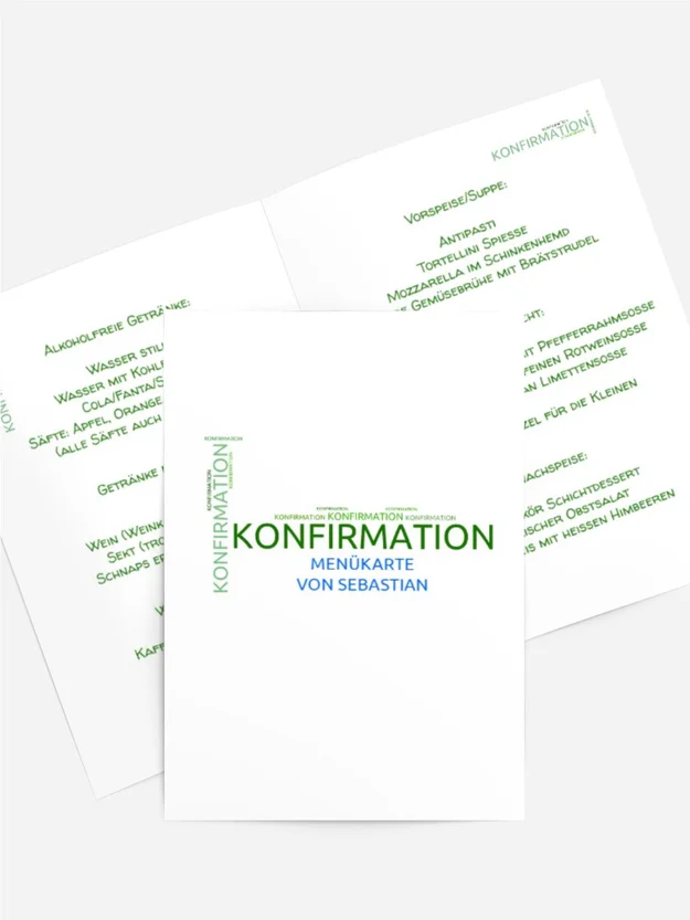 Menükarte Konfirmation Script