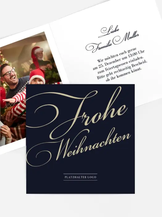 Einladung Weihnachten Feiertagsbänder