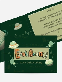 Geburtstagseinladung Up In Space