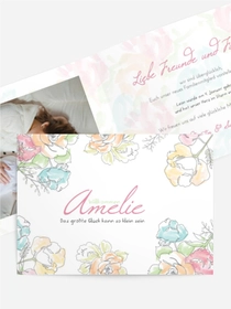 Babykarte Aquarelllichter