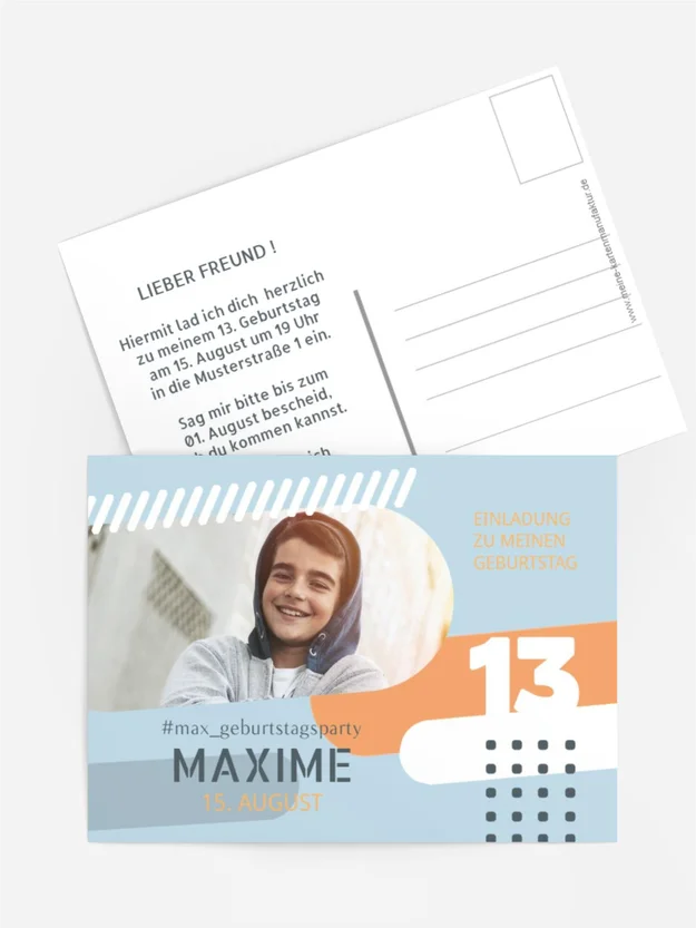 Geburtstagseinladung Abstrakter Einklang