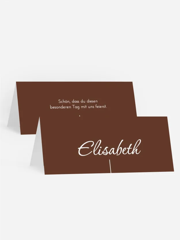 Tischkarte Lebenslinie