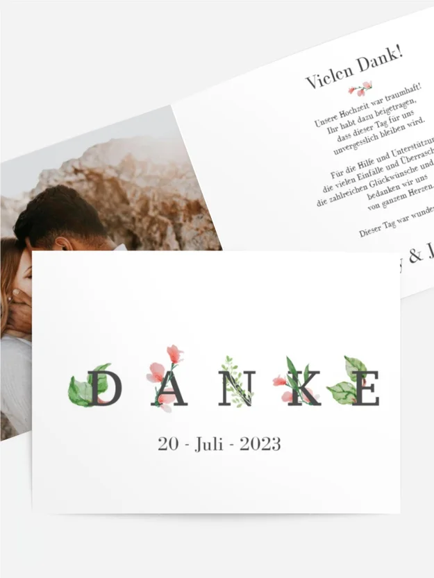 Dankeskarte Hochzeit "Frühlingsmorgen"