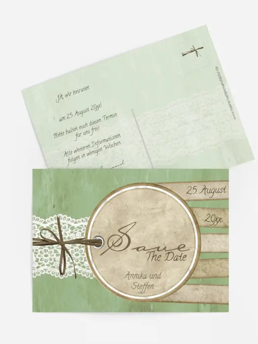 Save the Date Vintage Lace