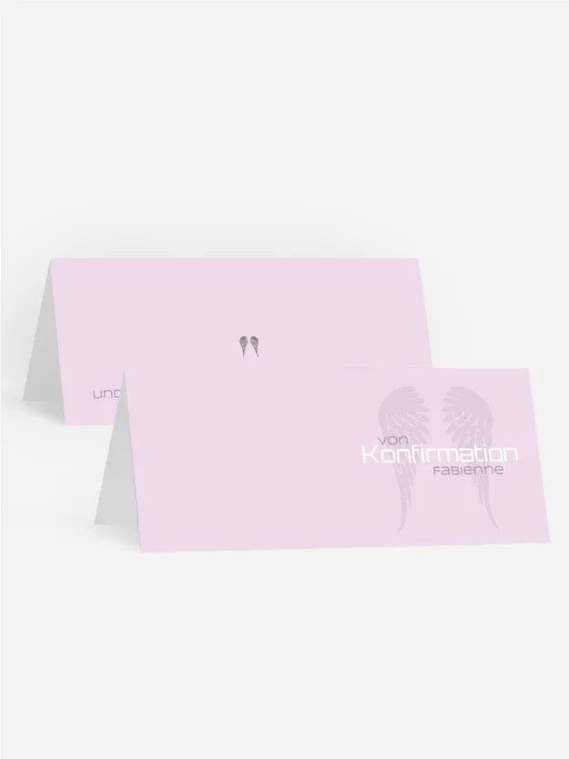 Tischkarte Konfirmation Schutzengel Tischkarte Konfirmation Schutzengel