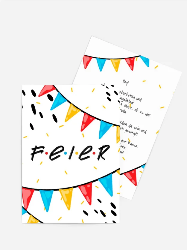 Geburtstagseinladung Fähnchen Geburtstagseinladung Fähnchen