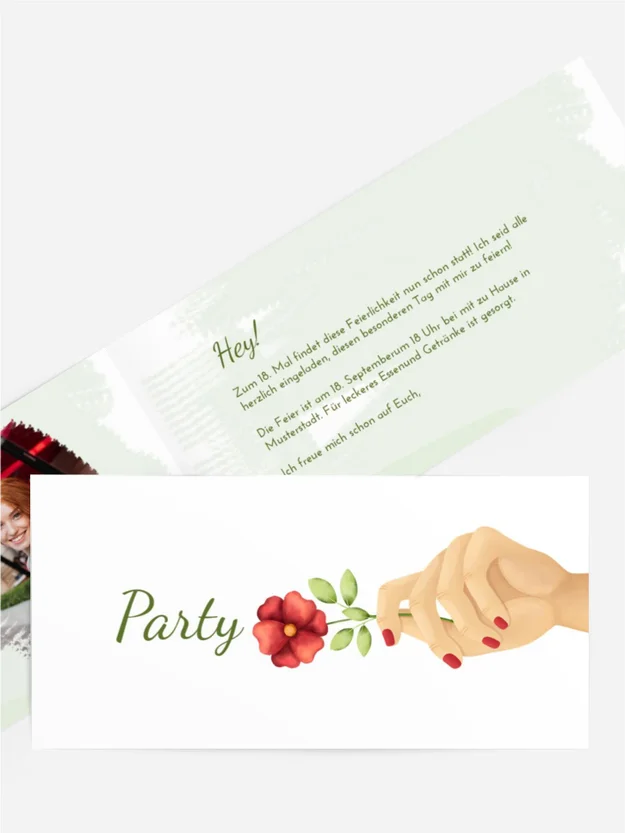 Geburtstagseinladung Rote Stimmung