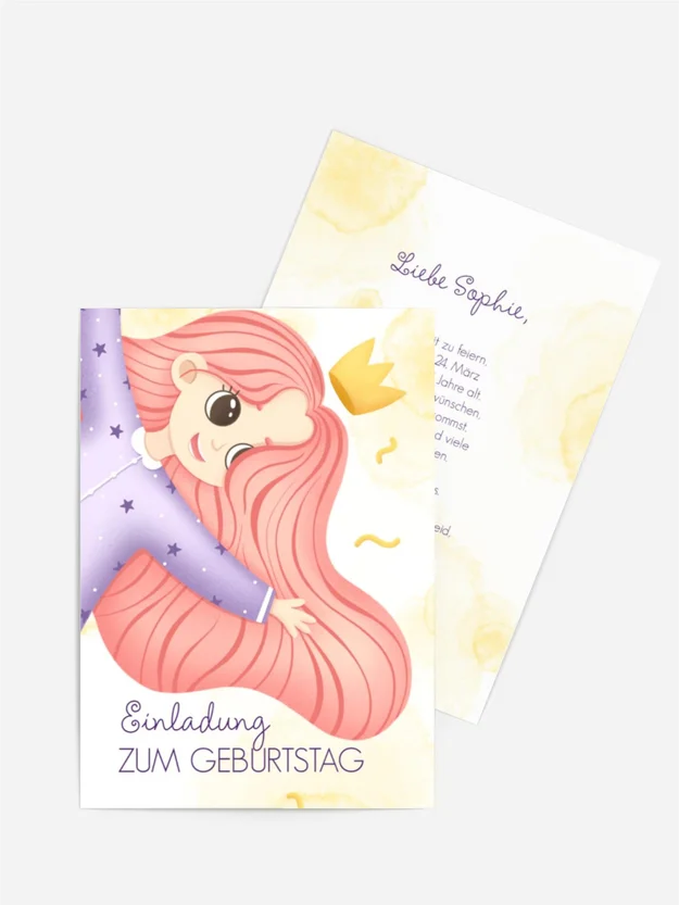 Geburtstagseinladung Prinzessinnenspaß