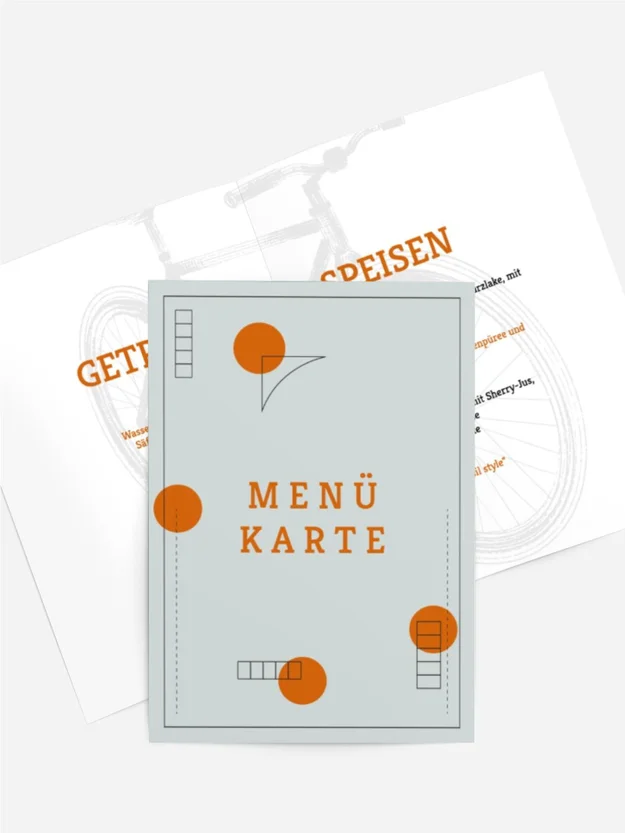 Menükarte Geburtstag Radmarathon