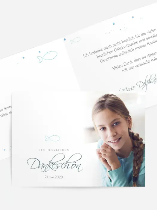 Dankeskarte Konfirmation Fay