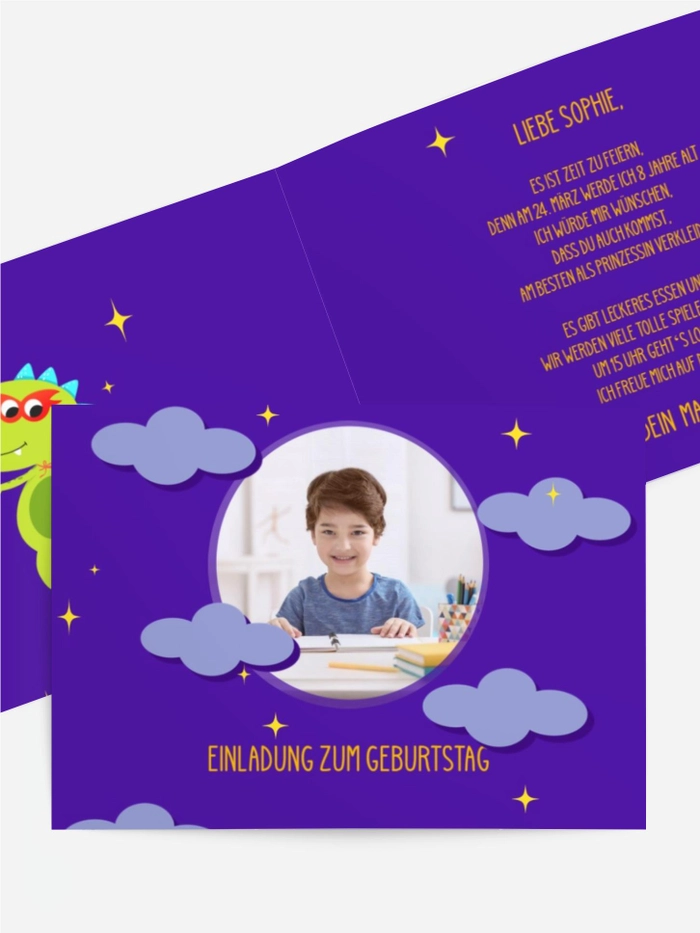 Geburtstagseinladung Superdino Geburtstagseinladung Superdino