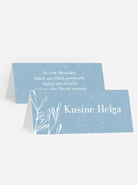 Tischkarte Eisblume