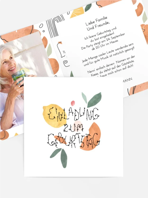 Geburtstagseinladung Briefe von  Zweige